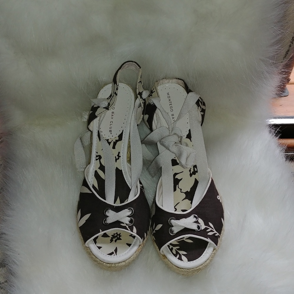 Montego Bay Size 6 1/2 cotton print espradilles ( P2)